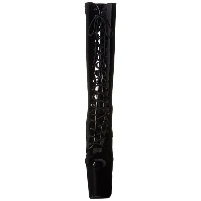 Noir 20 cm XTREME-2020 plateformes bottes à lacets pour femmes