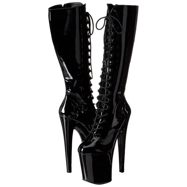 Noir 20 cm XTREME-2020 plateformes bottes à lacets pour femmes