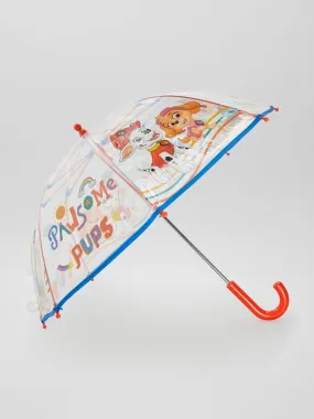 Parapluie transparent 'Pat' patrouille' - bleu/orange