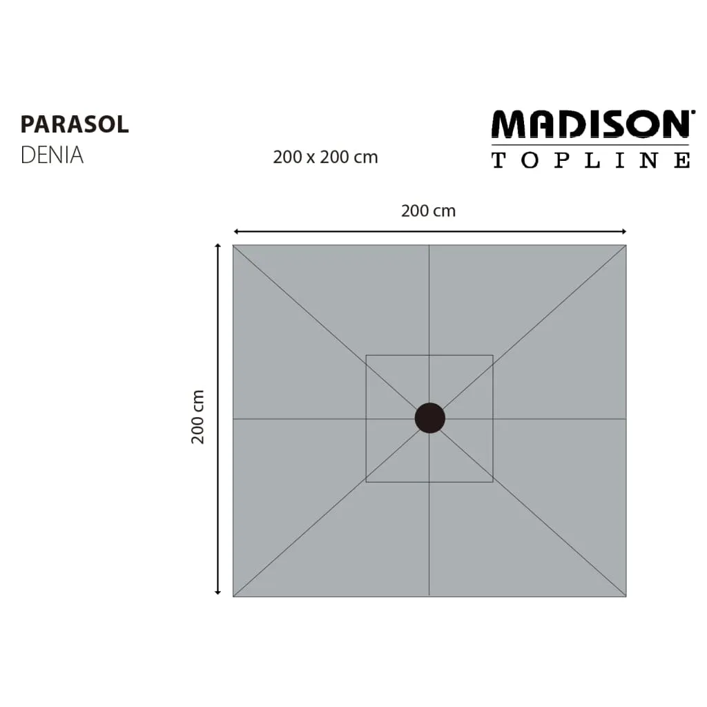 Parasol carré 200 x 200 cm