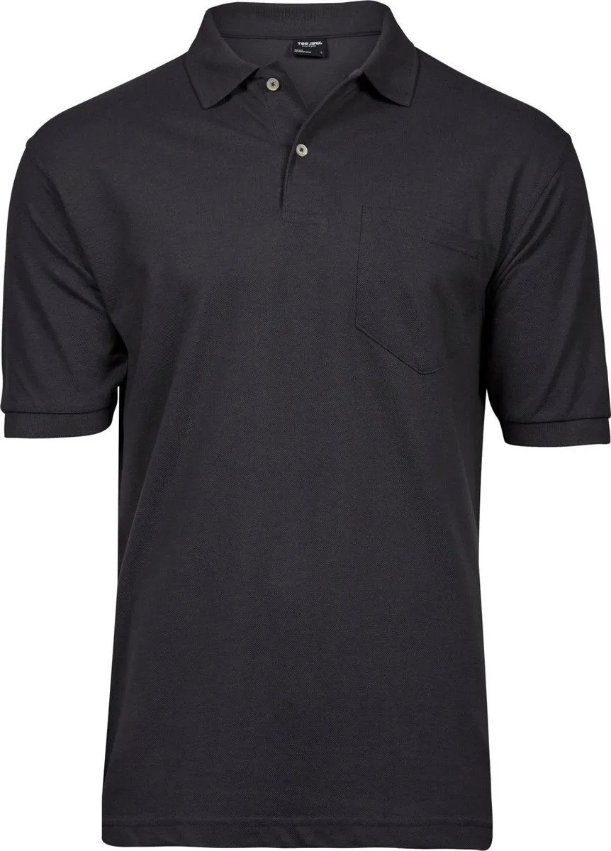 Polo homme poche poitrine - 2400 - gris foncé - manches courtes 