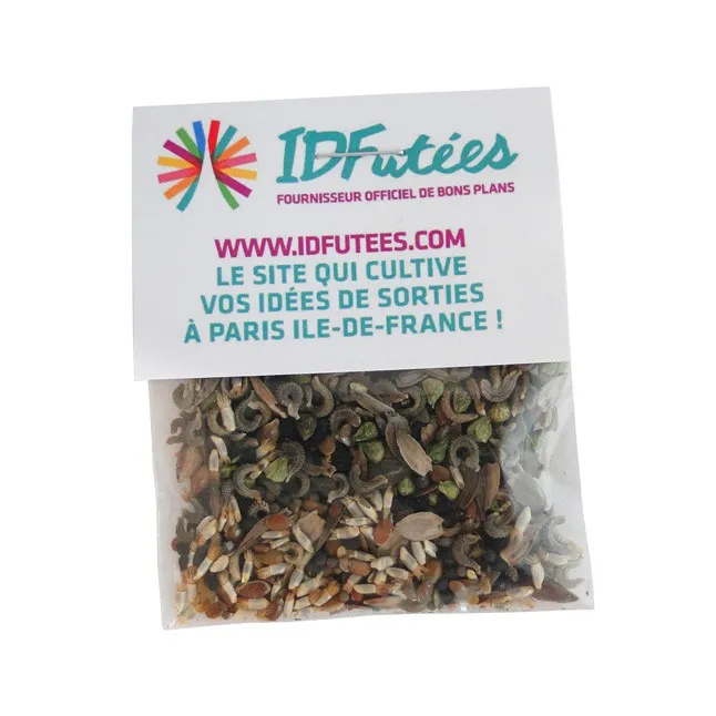 Sachet de graines transparent personnalisé - 6 x 8 cm - TRANSGRAINES
