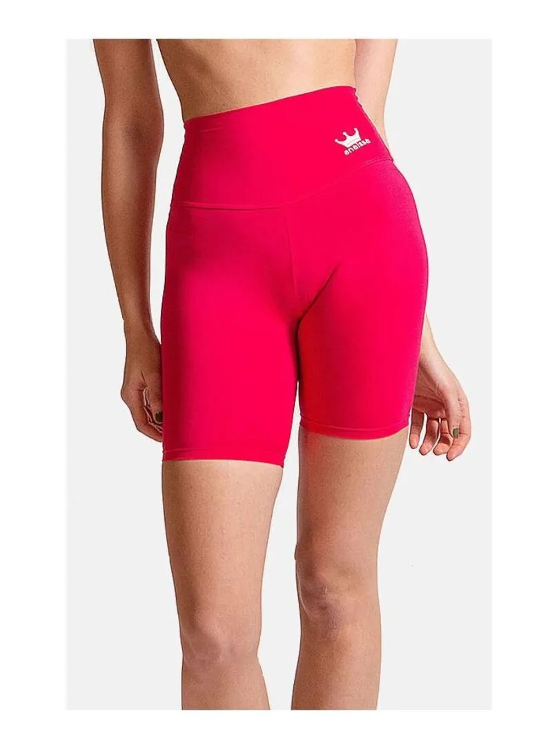 Short Fitness Femme Cardio Taille haute, Natura - Rose