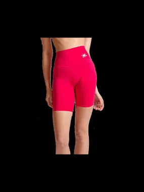 Short Fitness Femme Cardio Taille haute, Natura - Rose