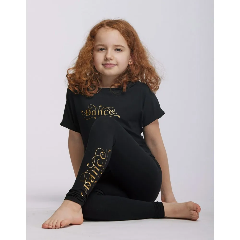 T-Shirt Court Danse Fille - AGILE JR ARABESQUE Temps Danse - FAME La Maison De La Danse